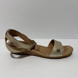 Born Women’s Sevier Gold Ankle Strap Sandals, Size 9 M